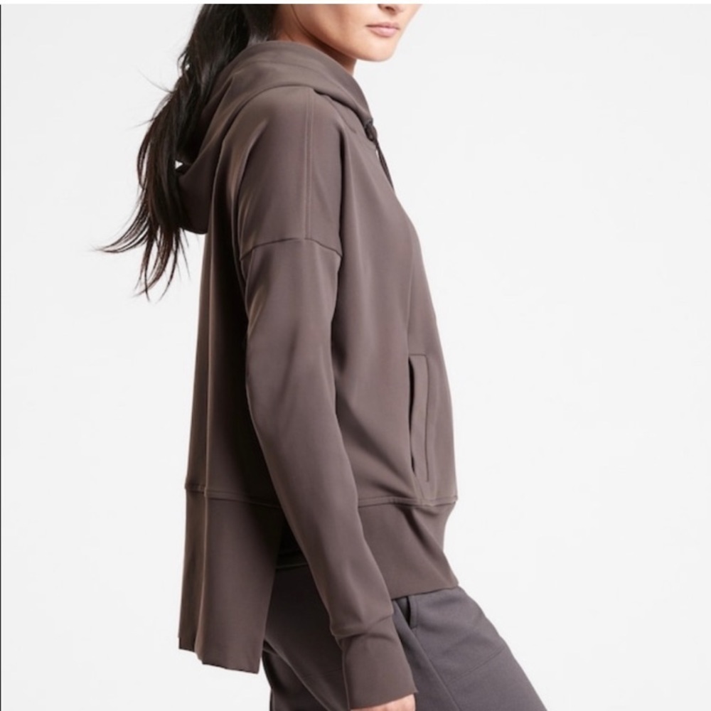 Athleta Mission Hoodie - Shale Gray Small - Picture 2 of 11